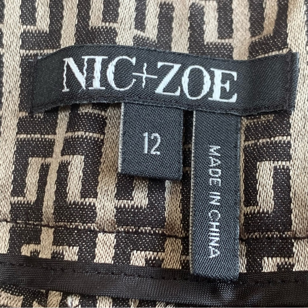 Nic + Zoe Geometric Jacquard Dress Pants size 12 - Picture 5 of 13